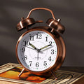 Retro Alarm Clock, Double Tell No Ticking Retro Kids Alarm Clock, Dual Bell Analog Lamp