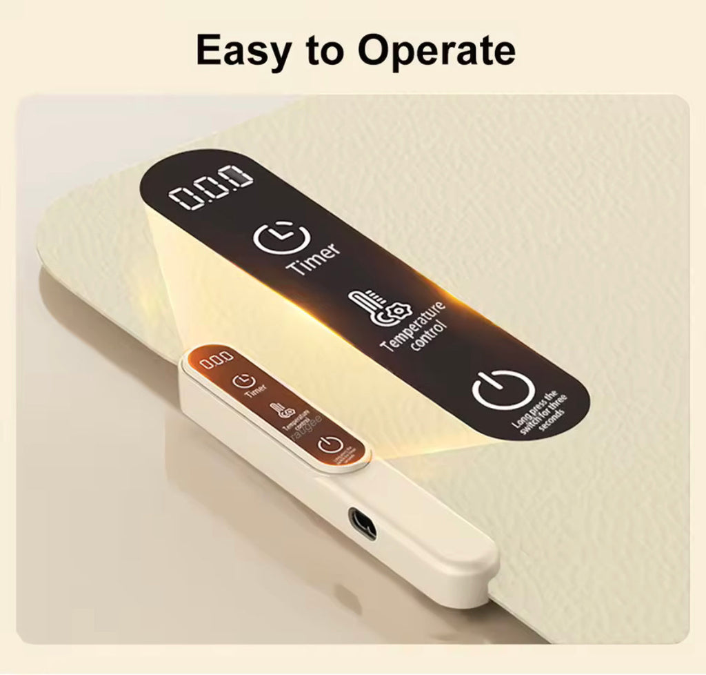 Electric Foldable Warming Tray, Leather Heated Food Board, Electric Food Warmer Plate, Portable Food Heating Mat