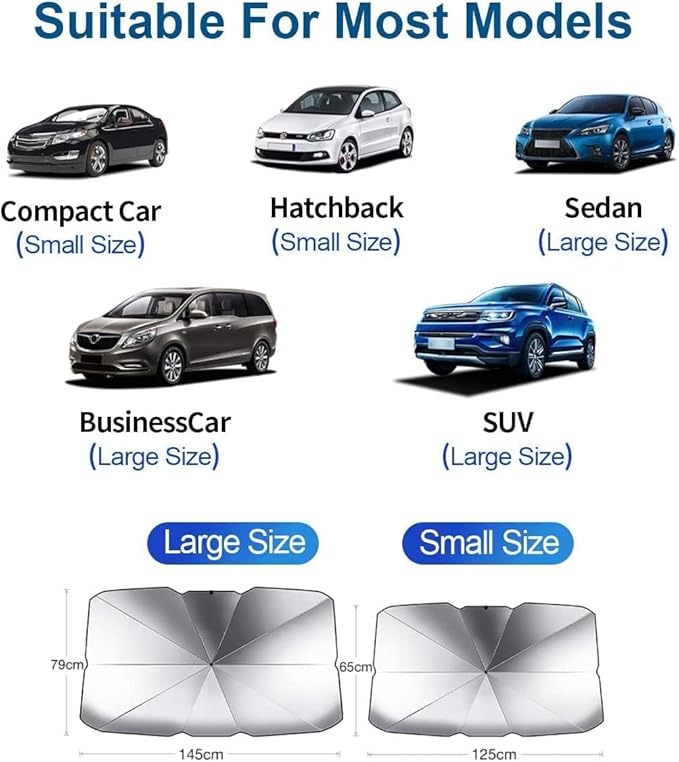 Car Windshield Sun Shade Umbrella (Allow to Open Parcel)