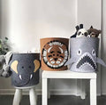 Cute Animal Character Baby Toy Storage Bucket, Dirty Clothes Hamper, Kids Cabinet Wardrobe Storage Organizer, Non Woven Laundry Basket