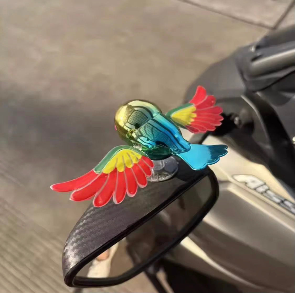 Cute Flying Bird Vehicle Decor, Spectrum Sparrow Bike Accessory, Fun And Funky Motorcycle Accessory
