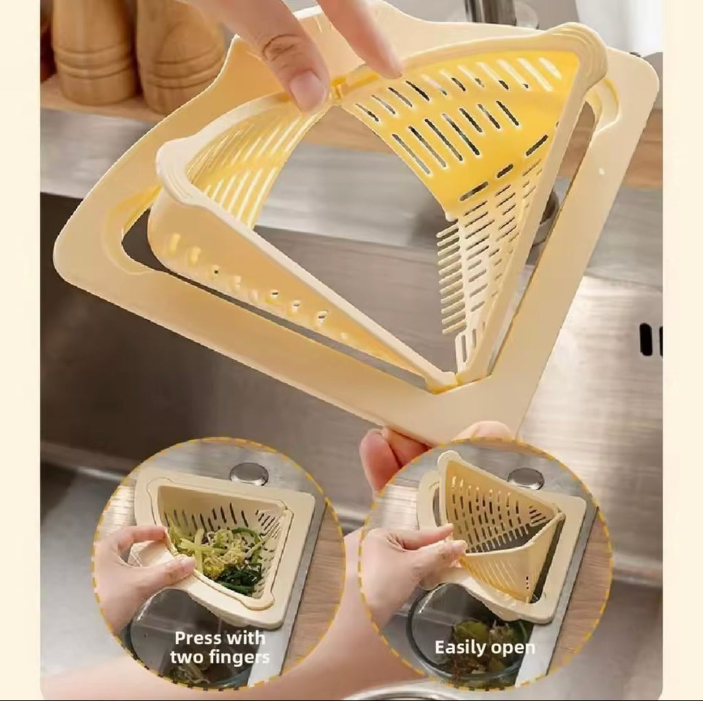 Magnetic Drain Filter Basket, Sink Corner Rack Strainer, Detachable Sink Filter Basket, Food Waste Collector Basket