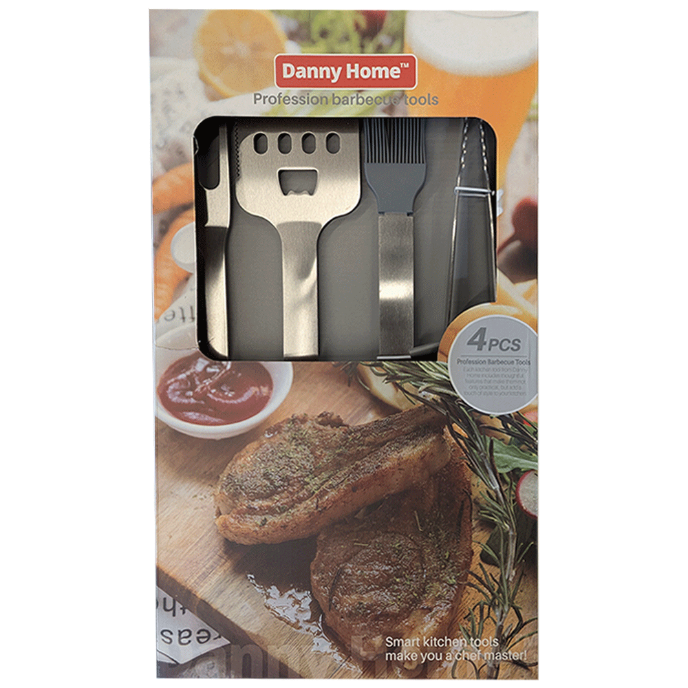 Danny Home Barbeque Tool Set 4pcs Set Grey DH2535