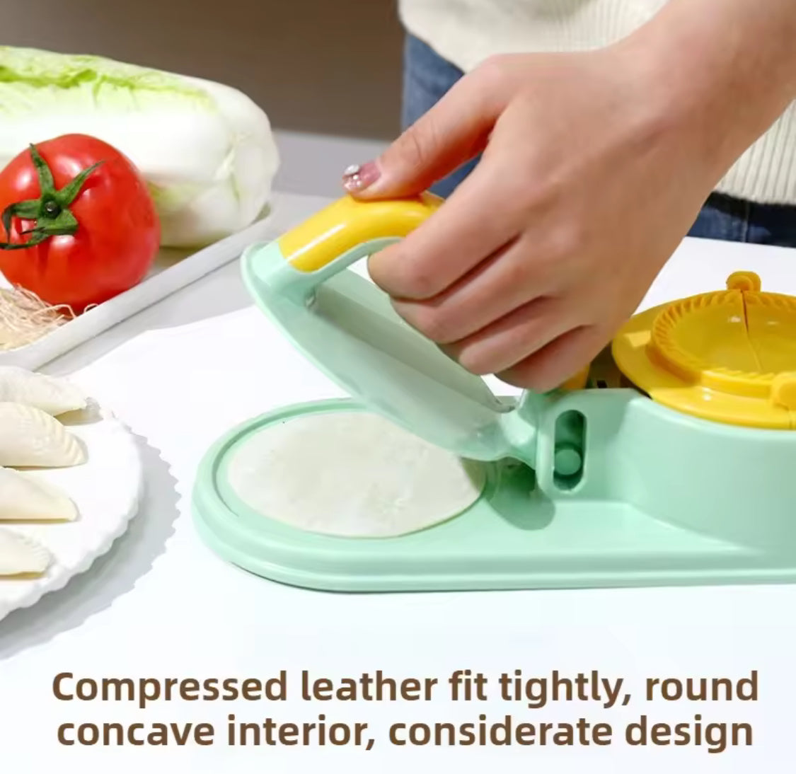 3 In 1 Kitchen Dumpling Mold,  Dumpling Maker Mold, Dough Skin Molder Machine, Rolling Dough Dumpling Machine, Manual Tortilla Maker, Dough Pressing Tool, Kitchen Dumpling Making Tool