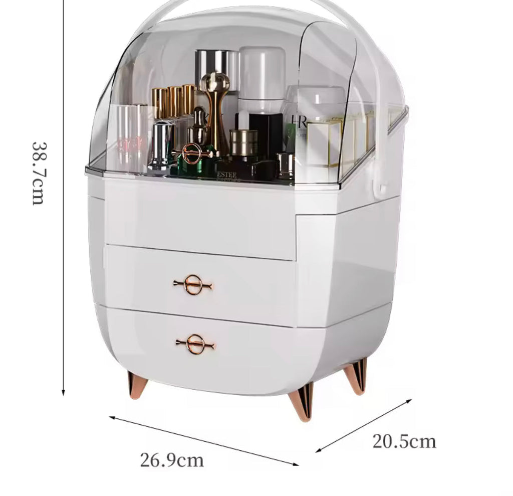 Multi Compartments Cosmetic Organizer, Makeup Organizer Storage Box With Drawers, Multi Layer Vanity Countertop, Jewelry Container Box