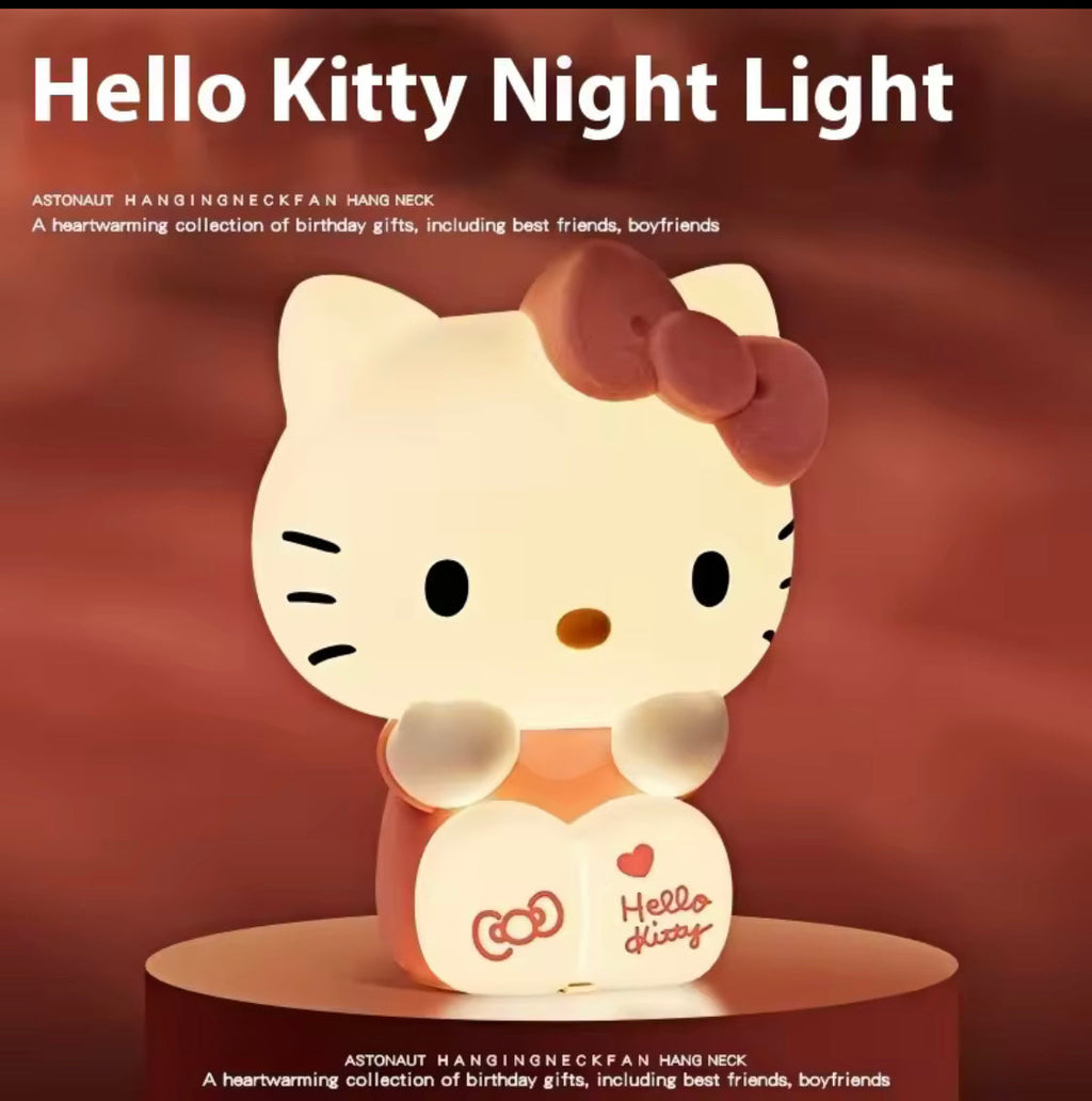 Cute Silicone Hello Kitty Lamp, Kawai Hello Kitty Light, Hello Kitty Cute Bedside Lamp