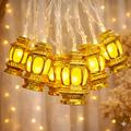 LED Lantern string Lights, Ramadan Decorative String Lights, Battery Operated Party Lights
