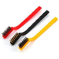 Pack of 6 Mini Wire Brush Set (Brass, Nylon, Stainless Steel Bristles)