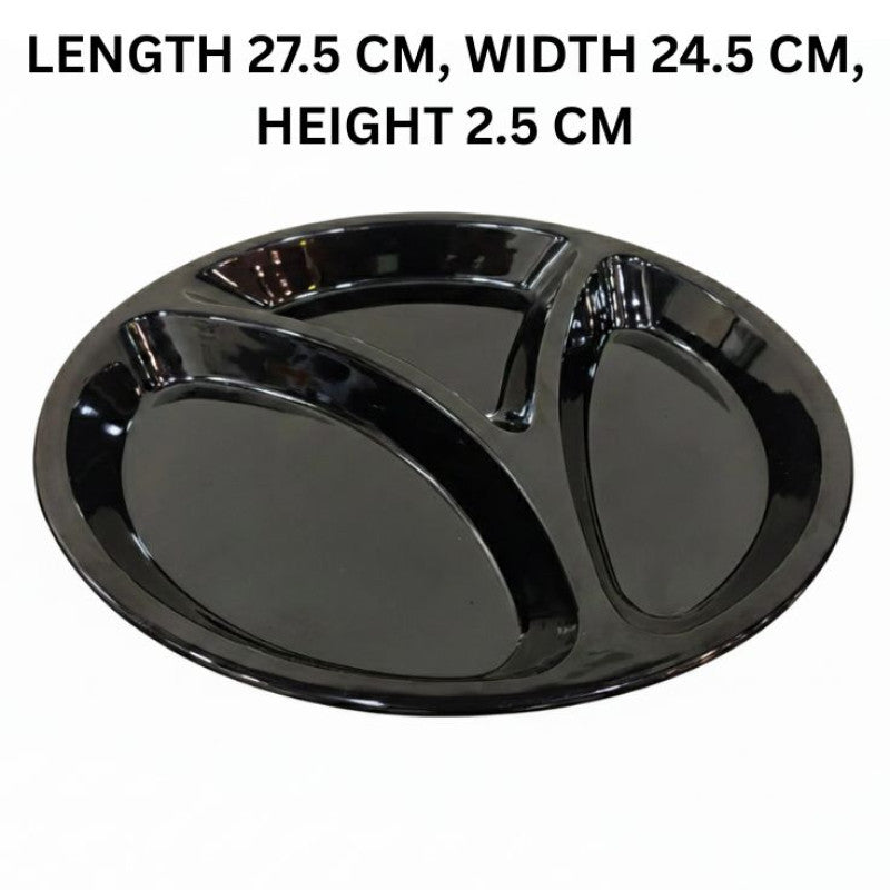 Multi Compartment Food Serving Plate, Smart 3 Section Meal Plate, Dining Serving Tray