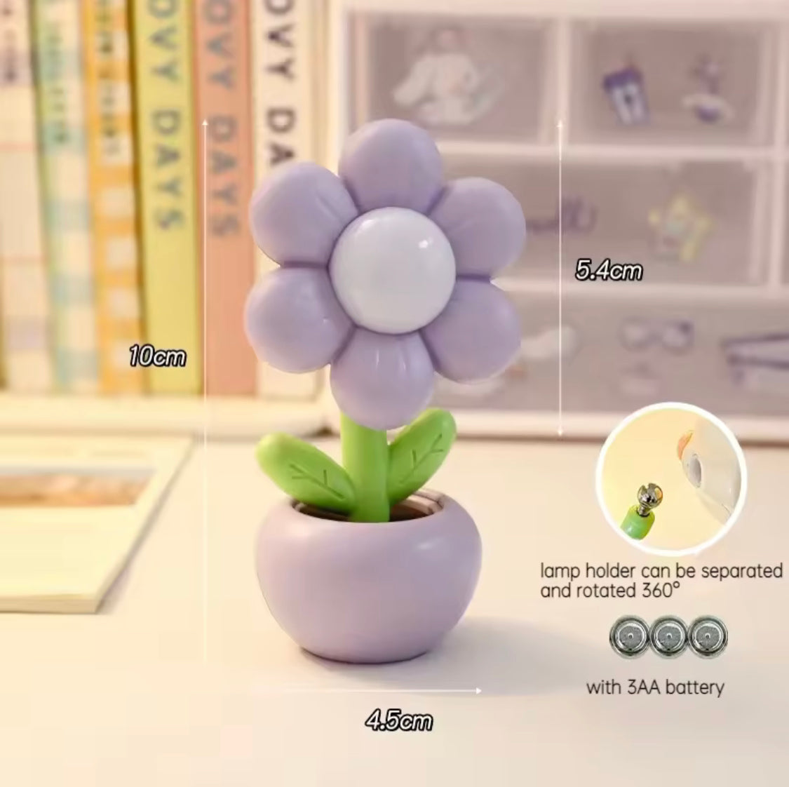 Cute LED Mini Flower Lamp, Flower Beam Desk Lamp, Petal Glow LED Night Lamp, Cute Mini Flower Desk Lamp