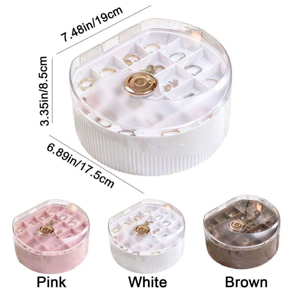 Elegant Multilayer Earrings Storage Box, Dust Proof Multiple Compartments Jewelry Box, Jewelry Box Organizer For Dressing Table