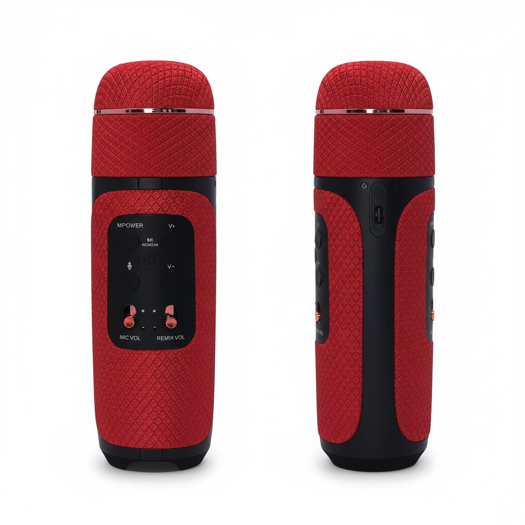 Portable Microphone Speaker,  Rechargeable Handheld Singing Mic With Speaker, Mobile Phone Wireless Bluetooth Speaker, Handheld Multifunction Rechargeable Speaker