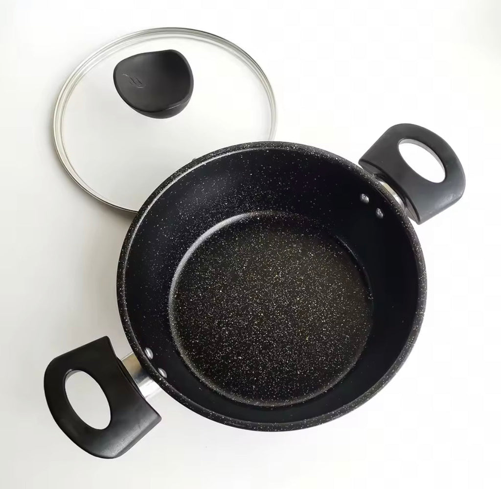 Non Stick Stockpot with Lid, Easy to Clean, Cooking Pot, Household Kitchen Cookware