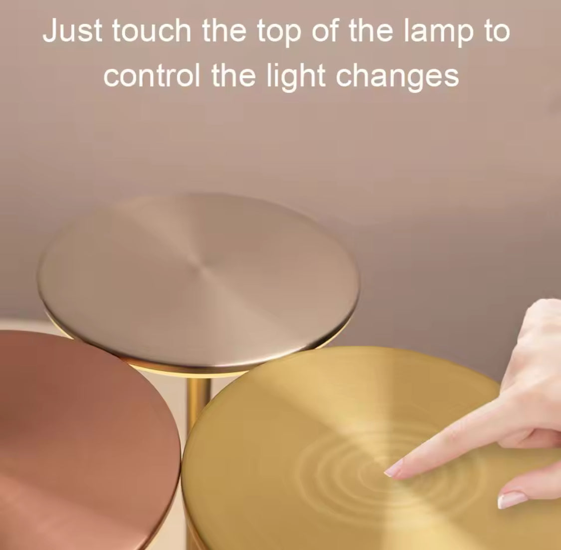 Touch Sensor LED Table Lamp, Portable Bedroom Night Light, USB Rechargeable Lamp,  Wireless Reading Lamp