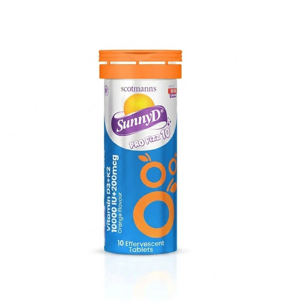 Sunny D Pro Fizz 10-Vitamin D3 & K2 Effervescent Tab 10s