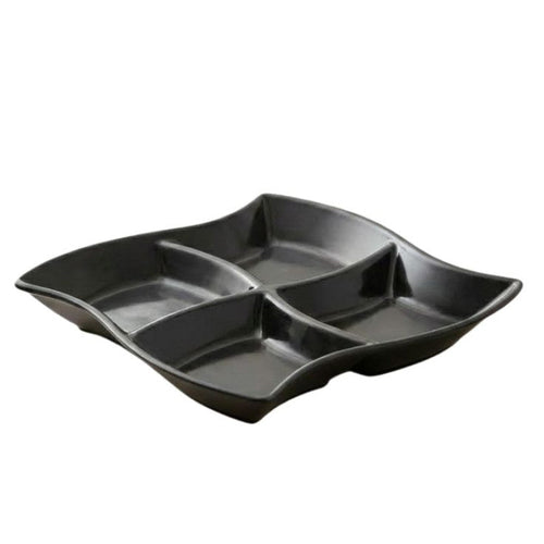 4 Partition Snack Plate, Party Snack Tray, Smart Serving Plate, Kitchen Serving Tray