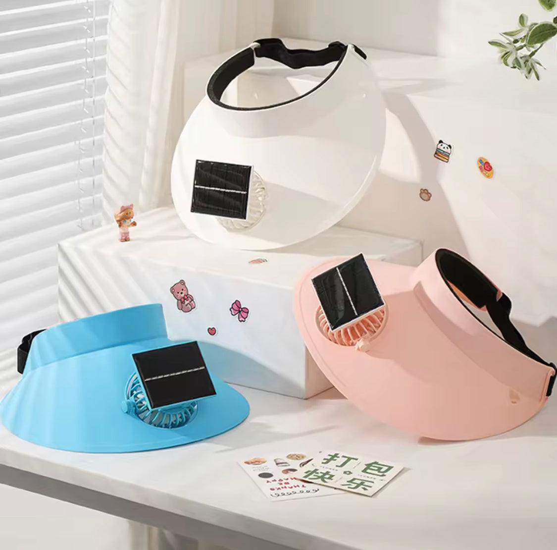 Solar Powered Cooling Hat, Cap With Solar Cooling Fan, Rechargeable Cooling Cap, Portable Fan Sun Cap