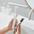 2 In 1 Silicone Wiper With Mini Brush, Car Windshield Wiper And Brush Cleaner, Glass Cleaner Scrapper With Mini Brush