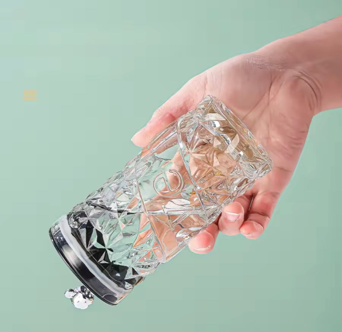 Luxury Bear Cap Transparent Glass Water Cup, Women Coffee Cup With Lid And Straw, European Style Vintage Milk Cup