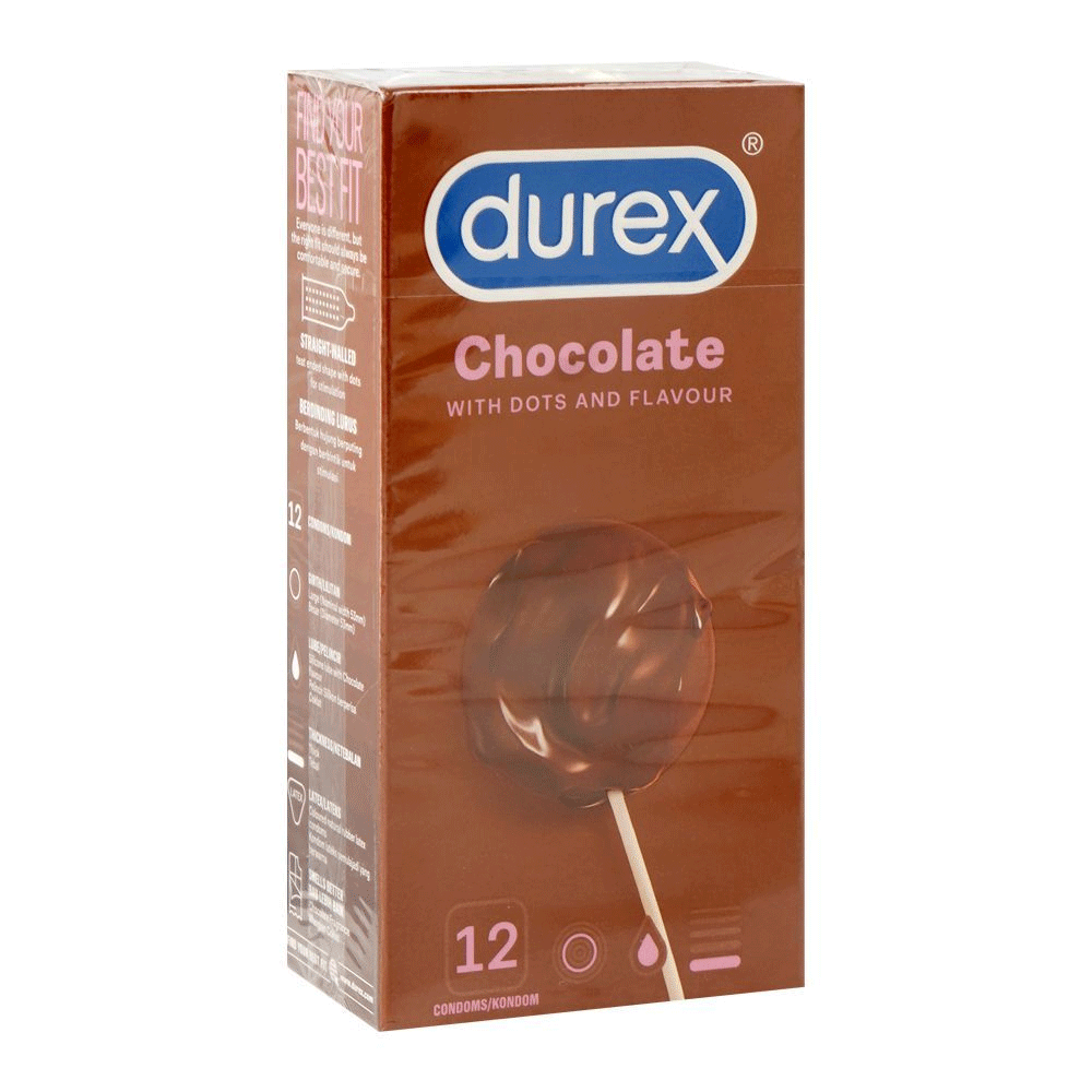 Durex Chocolate With Dots And Flavour Condom 12s