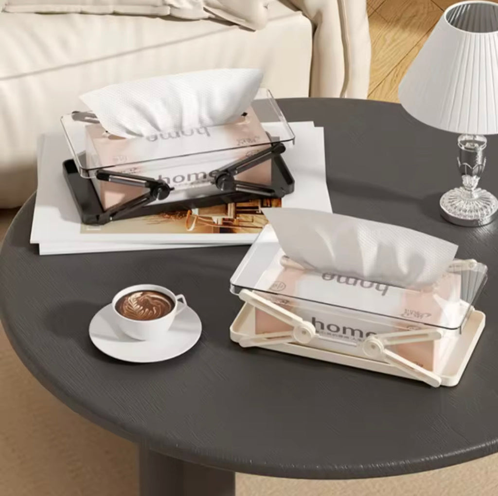 Extendable Tissue Storage Box, Luxury Liftable Tissue Storage Box, Adjustable Tissue Organizer