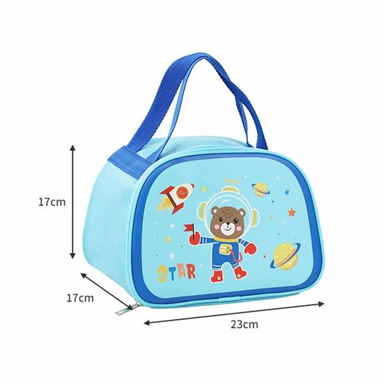 Animated Kids Thermal Lunch Bag, Kids Picnic Tiffin Bag, Handheld Insulated Lunch Box Bag, Children Cute Lunch Box Bag, Food Storage Bag