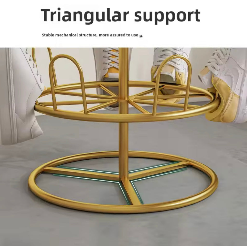 Drying Shoe Rack With Drain Plate, Rotating Drying Shoe Rack, Floor Standing Rotating Slipper Rack