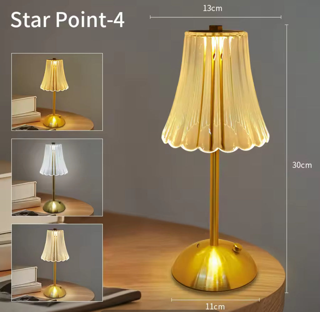 Luxury Elegant Desk Lamp, Desktop Decor Table Lamp, LED Touch Sensor Lamp, Wireless Reading Lamp