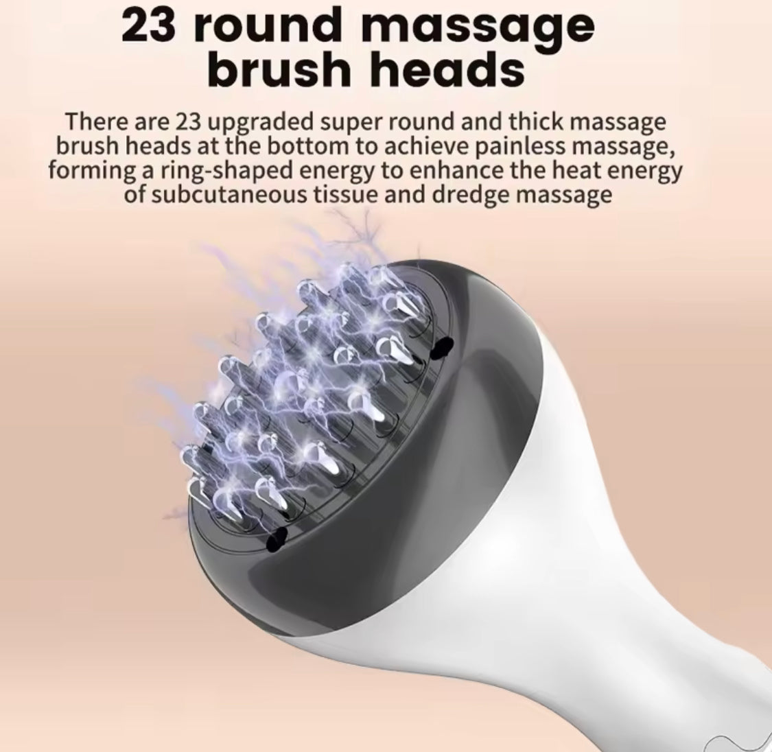 Electric Meridian Body Massager, Body Shaping Heating Meridian Scraping Brush, Fat Burning Anti Cellulite Body Massager