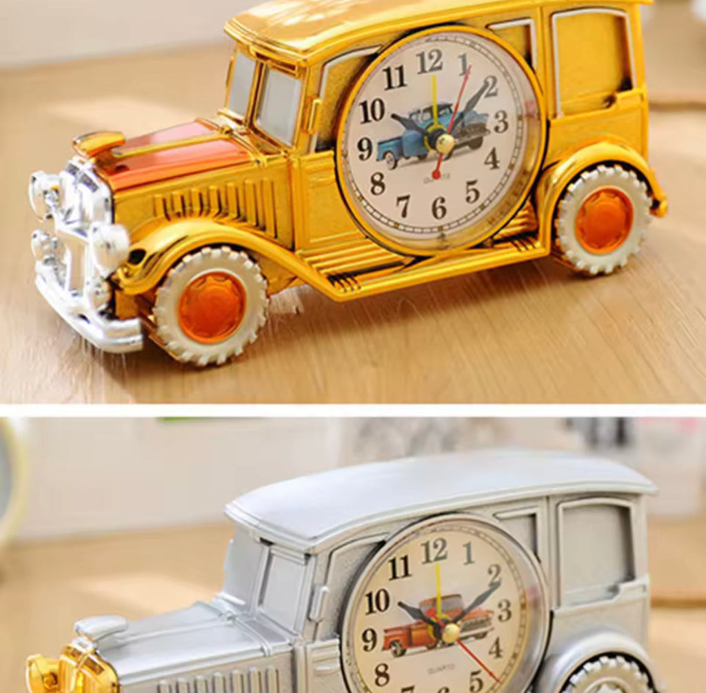 Retro Nostalgic Car Alarm Clock, Antique Engine Design Table Desk Decor, Antique Unique Classic Car Bedside Clock, Nostalgic Child Alarm Clock, Desktop Decor
