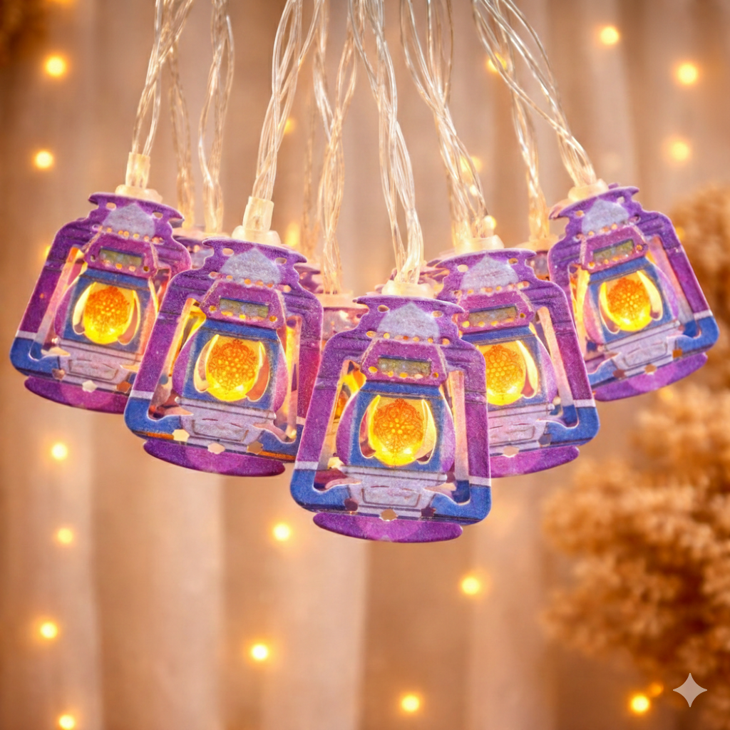 Ramadan LED string Lights, Event Backdrop Hanging Lights, Battery Operated Party Lights