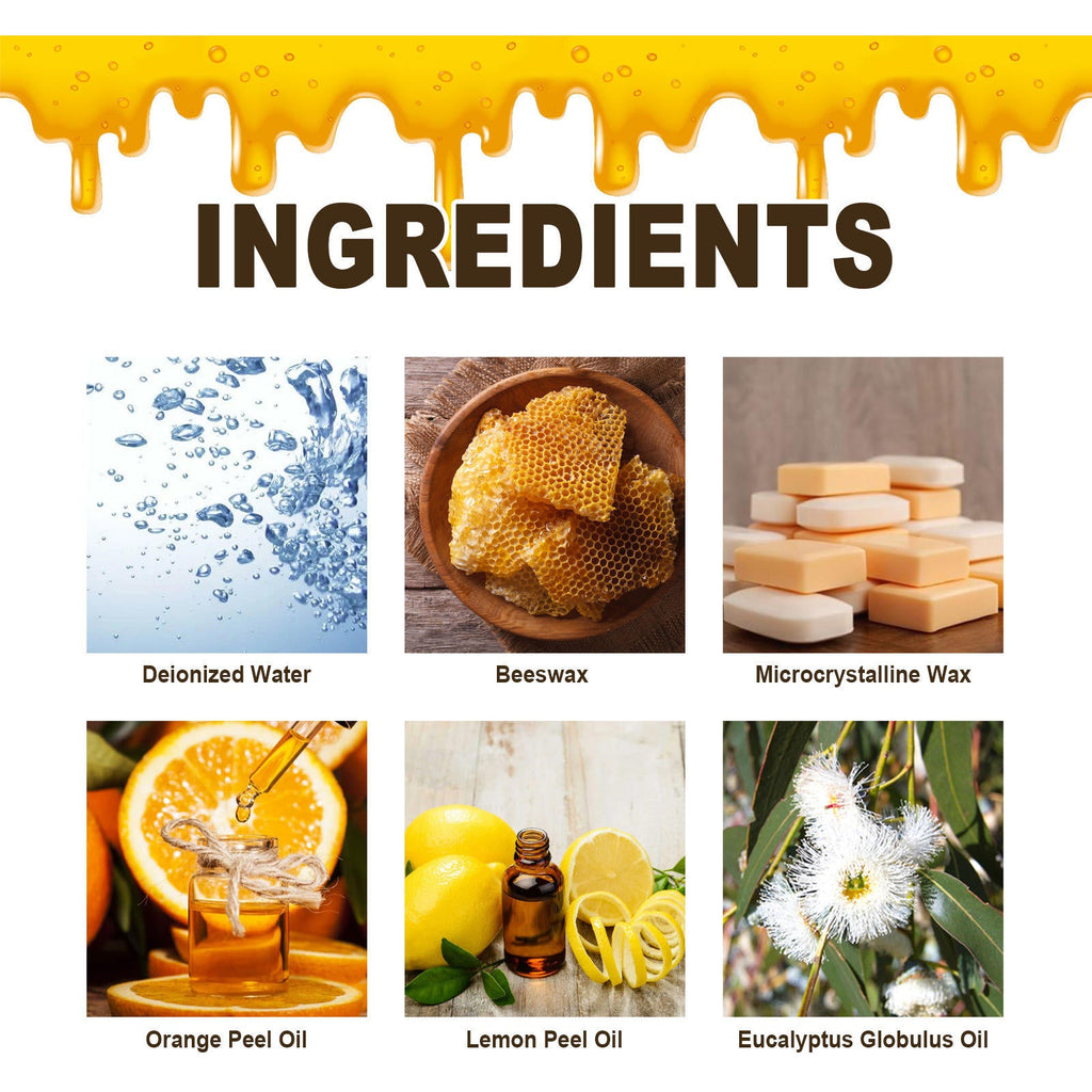 Beewax Natural Polish Spray, Honey Glow Wood Polish, Wood Revive Essential Oil Wax, Floor & Furniture Therapy