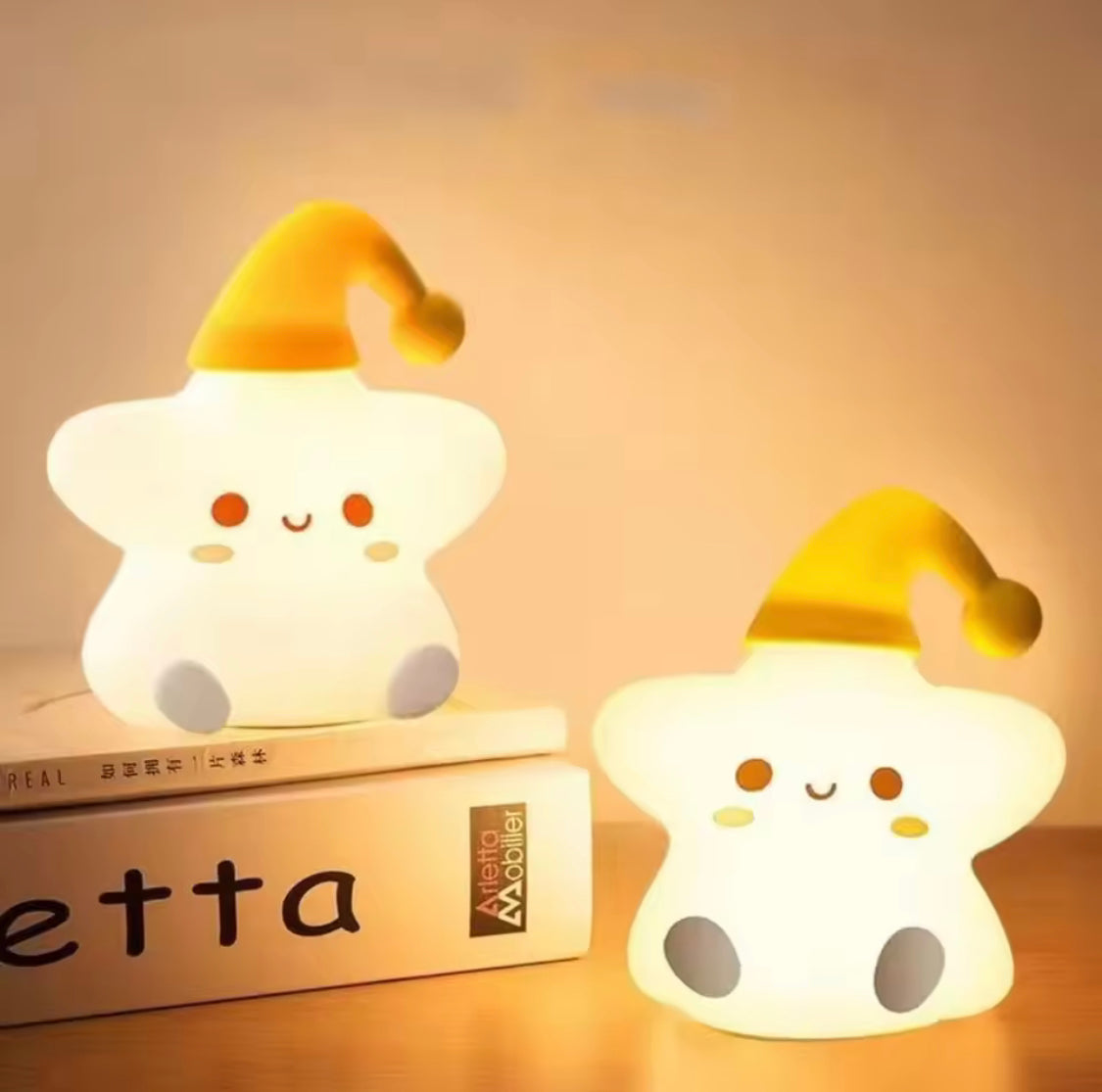 Rechargeable Silicone Star Lamp, Little Star Night Lamp, Mini Star Table Lamp, Cute LED Star Night Light