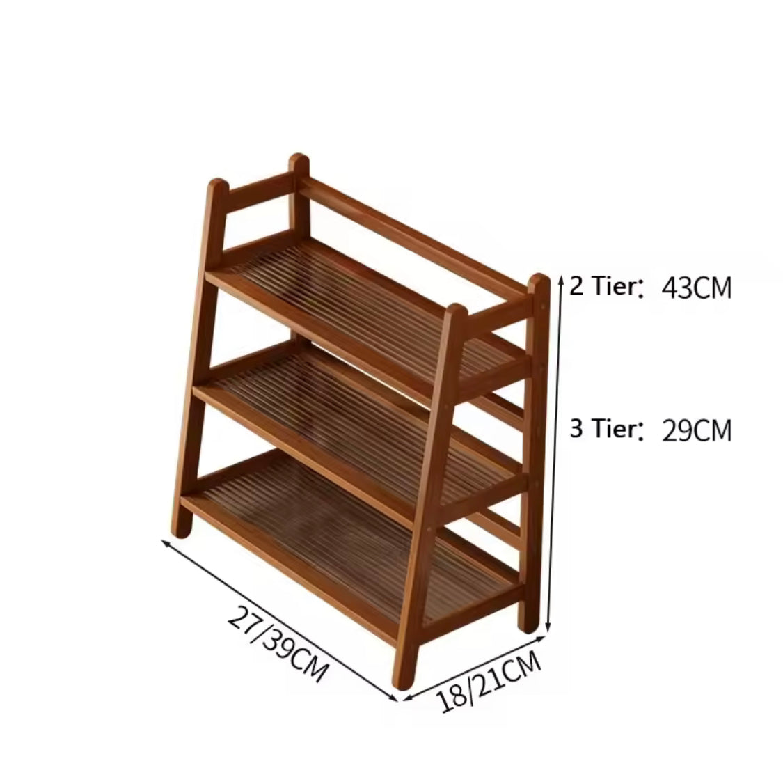 3 Tier Bamboo Cup Rack, Desktop Spice Organizer, Multipurpose Makeup Vanity Organizer