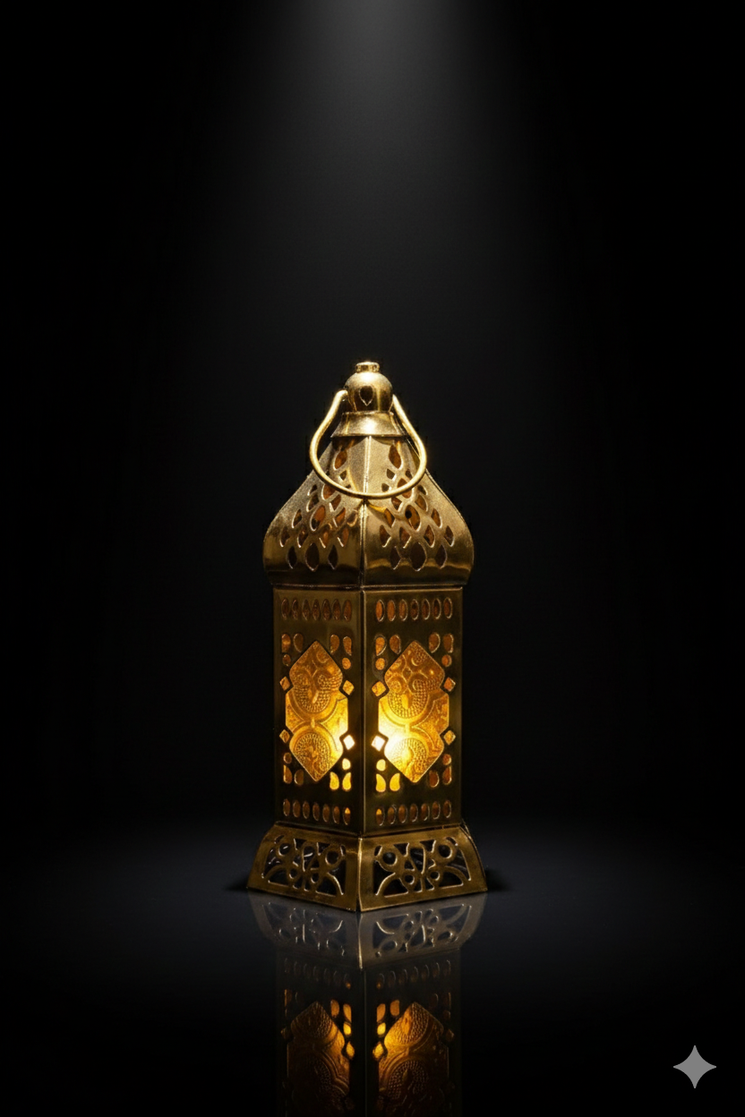 LED Ramadan Lantern, Ramadan Decor Light, Smokeless Portable Hanging Lantern