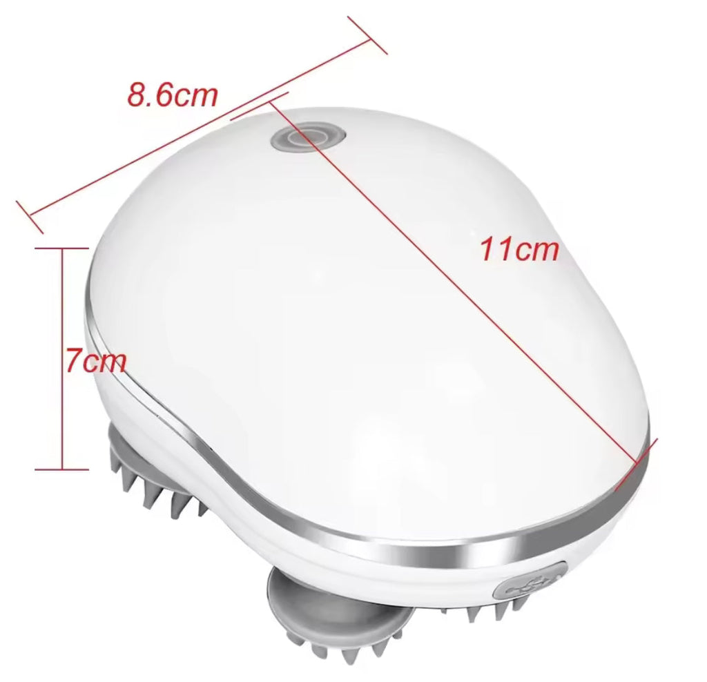 Electric Smart Scalp Massager, Portable Head Massager, Automatic Rotate Massager, Portable Silicon Head Relaxing Device, Handheld Head Scratcher