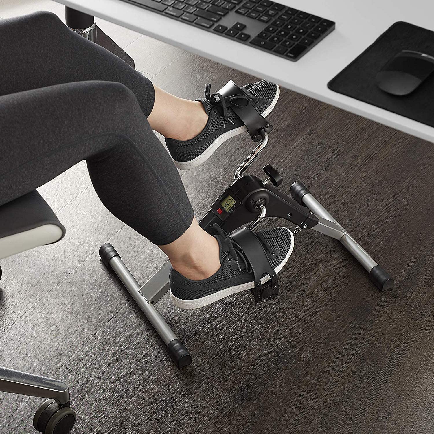 Mini Bike Pedal Exerciser, Arms And Leg Pedal Exerciser With Digital Meter , Mini Exercise Cycle, Home Exercise Machine, Mini Exercise Peddler, Foldable Mini Fitness Cycle