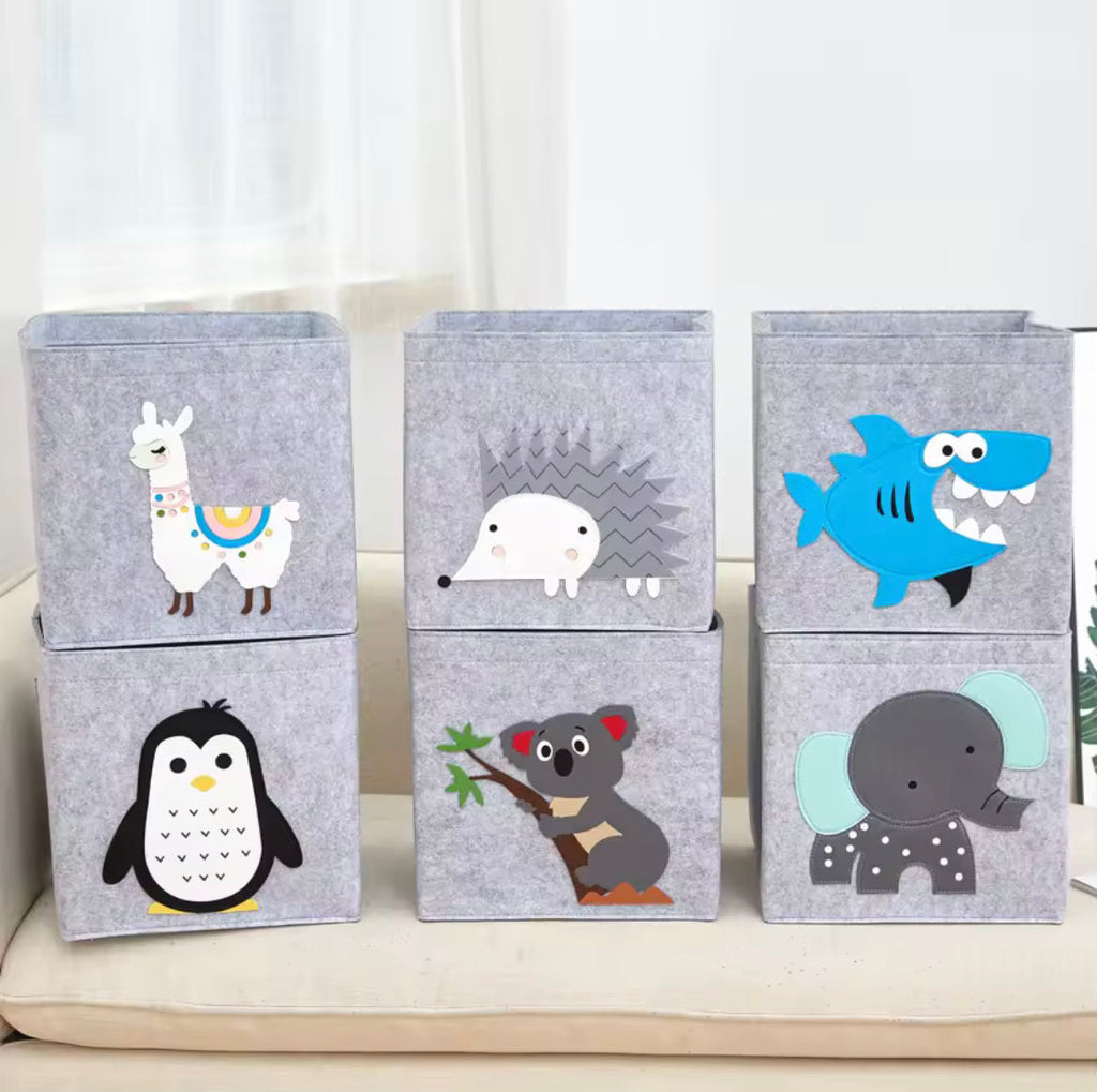 Kids Cartoon Storage Bags, Kids Toys Storage Basket, Foldable Kids Toys Organizer, Cube Folding Toys Storage Box