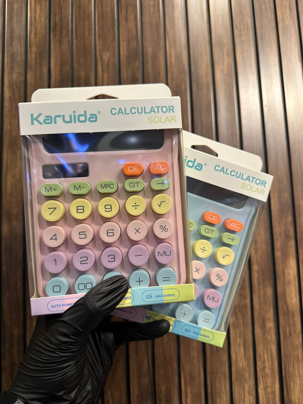 Big Buttons Large LCD Display Calculators, Cute 12 Digits Mechanical Switch Calculator, Kids LCD Display Calculator