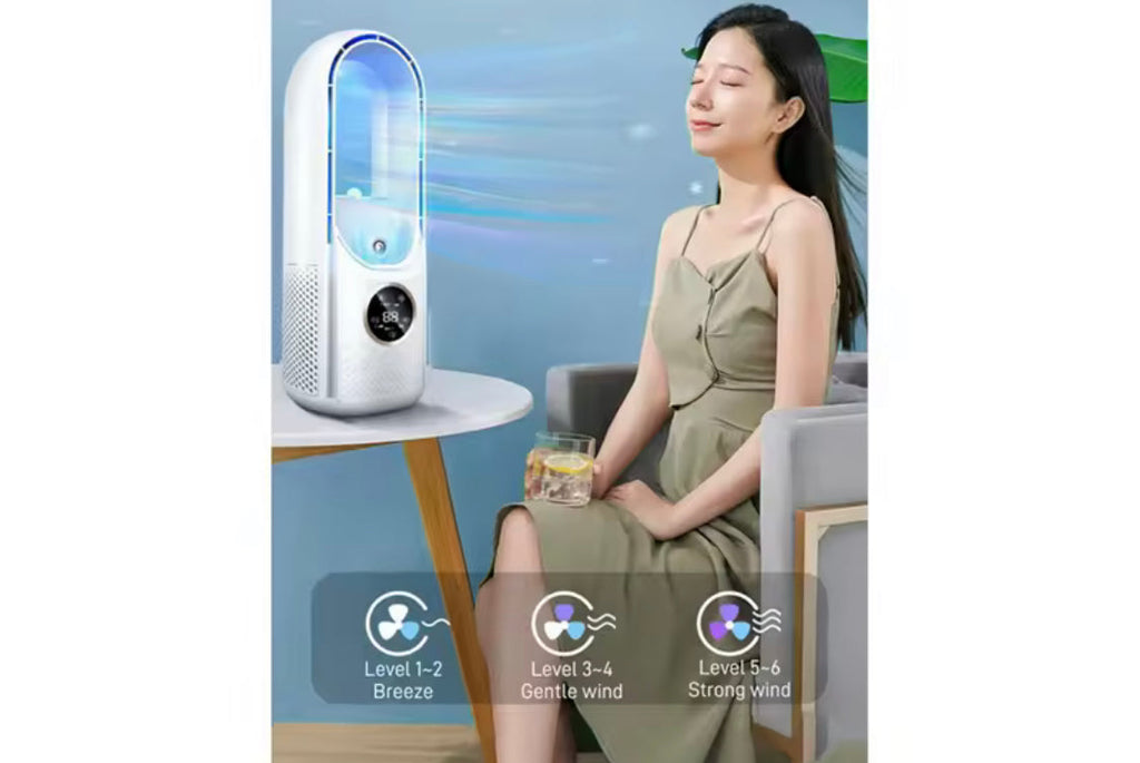 Adjustable Portable Air Cooling Fan, Portable USB Air Cooler, Desktop Humidifier Conditioning Fan, USB Air Cooler Electric Fan
