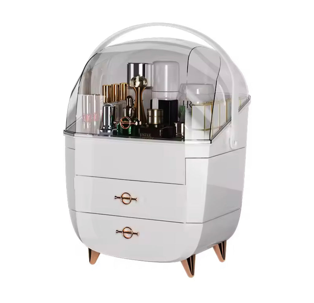 Multi Compartments Cosmetic Organizer, Makeup Organizer Storage Box With Drawers, Multi Layer Vanity Countertop, Jewelry Container Box