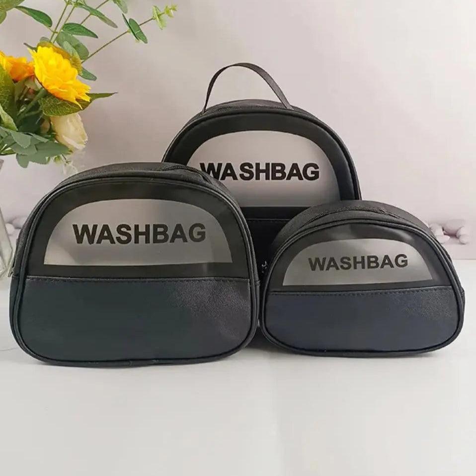 Set Of 3 Travel Waterproof Cosmetic Bag, Portable Transparent Makeup Bag, Multipurpose Women Cosmetic Bag, PVC Waterproof Handbags, Travel Toiletry Washbag With Zipper
