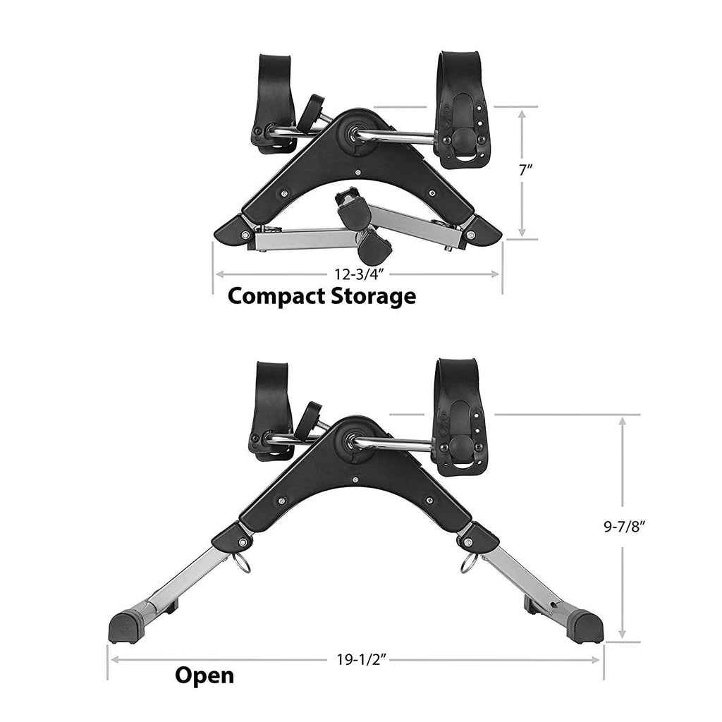 Mini Bike Pedal Exerciser, Arms And Leg Pedal Exerciser With Digital Meter , Mini Exercise Cycle, Home Exercise Machine, Mini Exercise Peddler, Foldable Mini Fitness Cycle