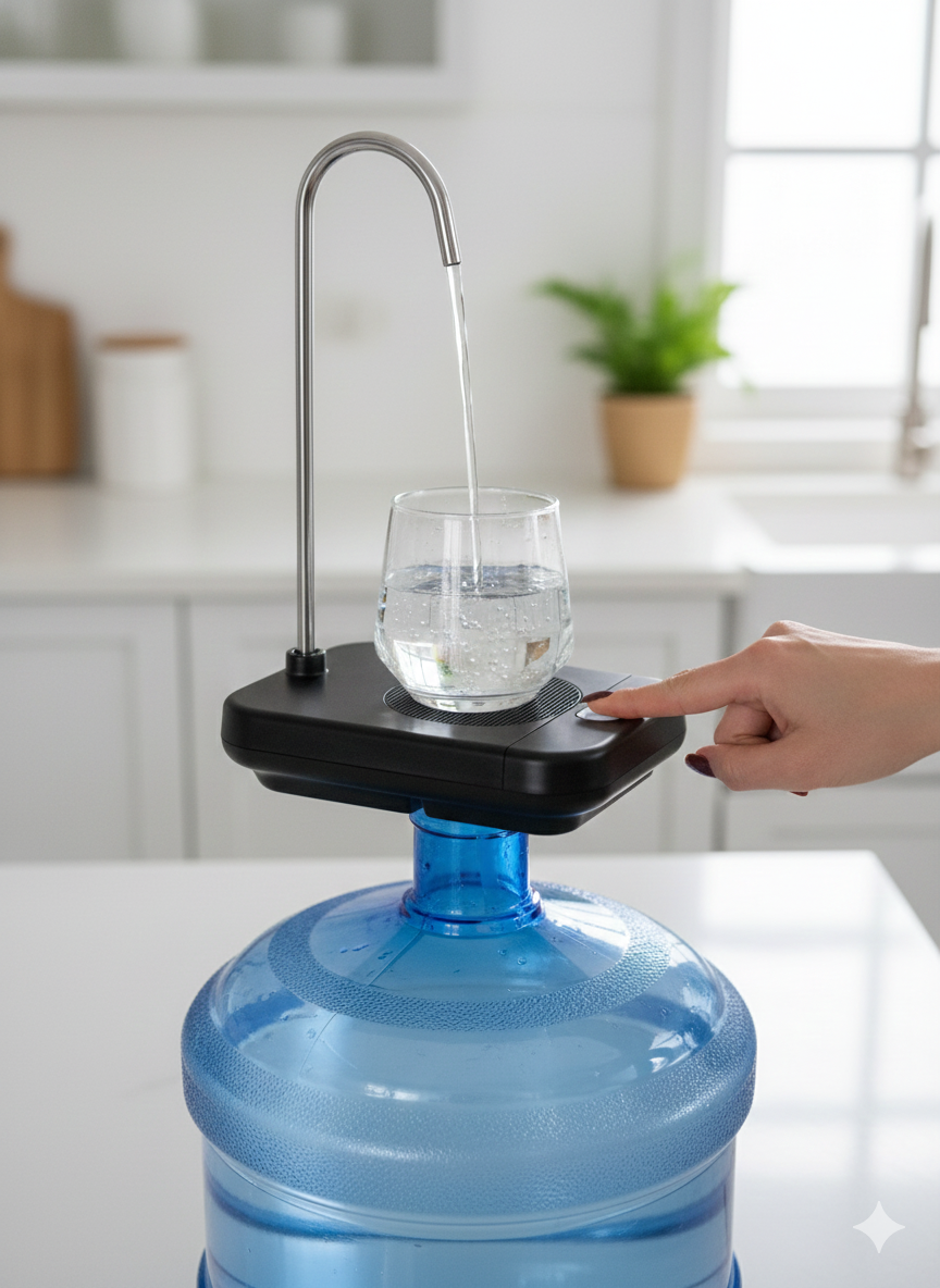 Rotatable Automatic Electric Bottle Pump, USB Operated Portable Water Dispenser Pump, Automatic Drinking Water Pump