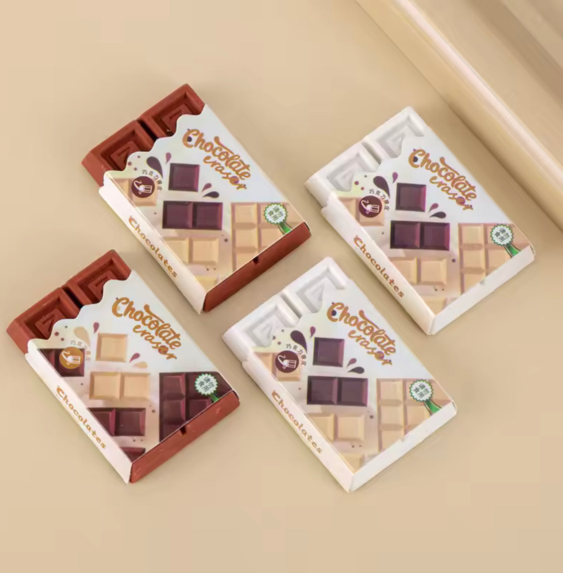 Kids Cute Chocolate Eraser, Creative Kids Chocolate Eraser, Chocolate Pencil Eraser, Kids Stationery Eraser