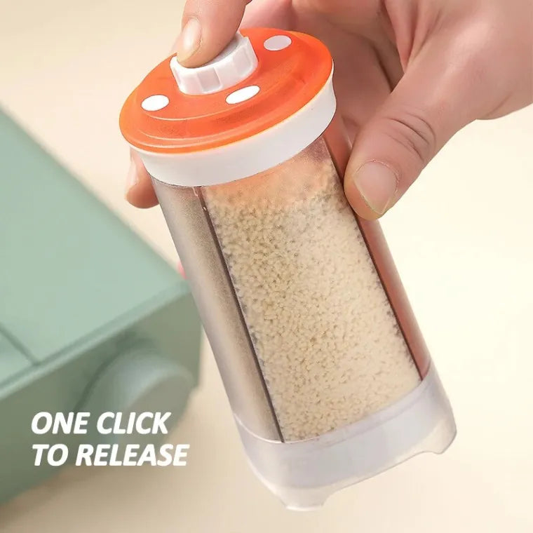4 In 1 Rotating Spice Dispenser, Plastic Seasoning Container With Compartments, Portable Spice Container For Kitchen