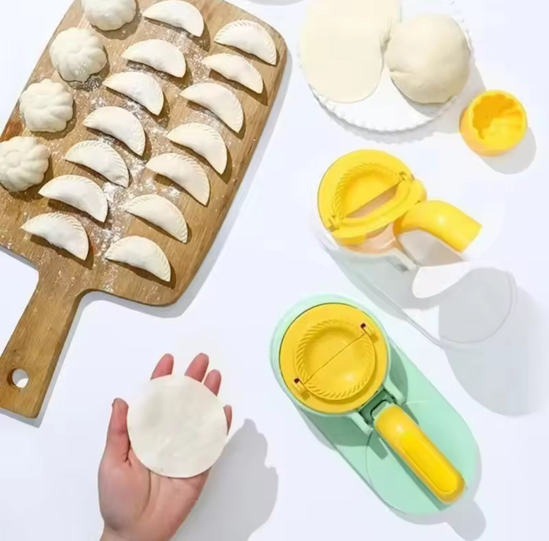 3 In 1 Kitchen Dumpling Mold,  Dumpling Maker Mold, Dough Skin Molder Machine, Rolling Dough Dumpling Machine, Manual Tortilla Maker, Dough Pressing Tool, Kitchen Dumpling Making Tool