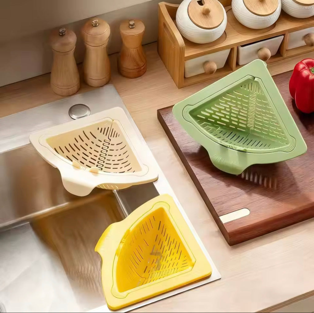 Magnetic Drain Filter Basket, Sink Corner Rack Strainer, Detachable Sink Filter Basket, Food Waste Collector Basket