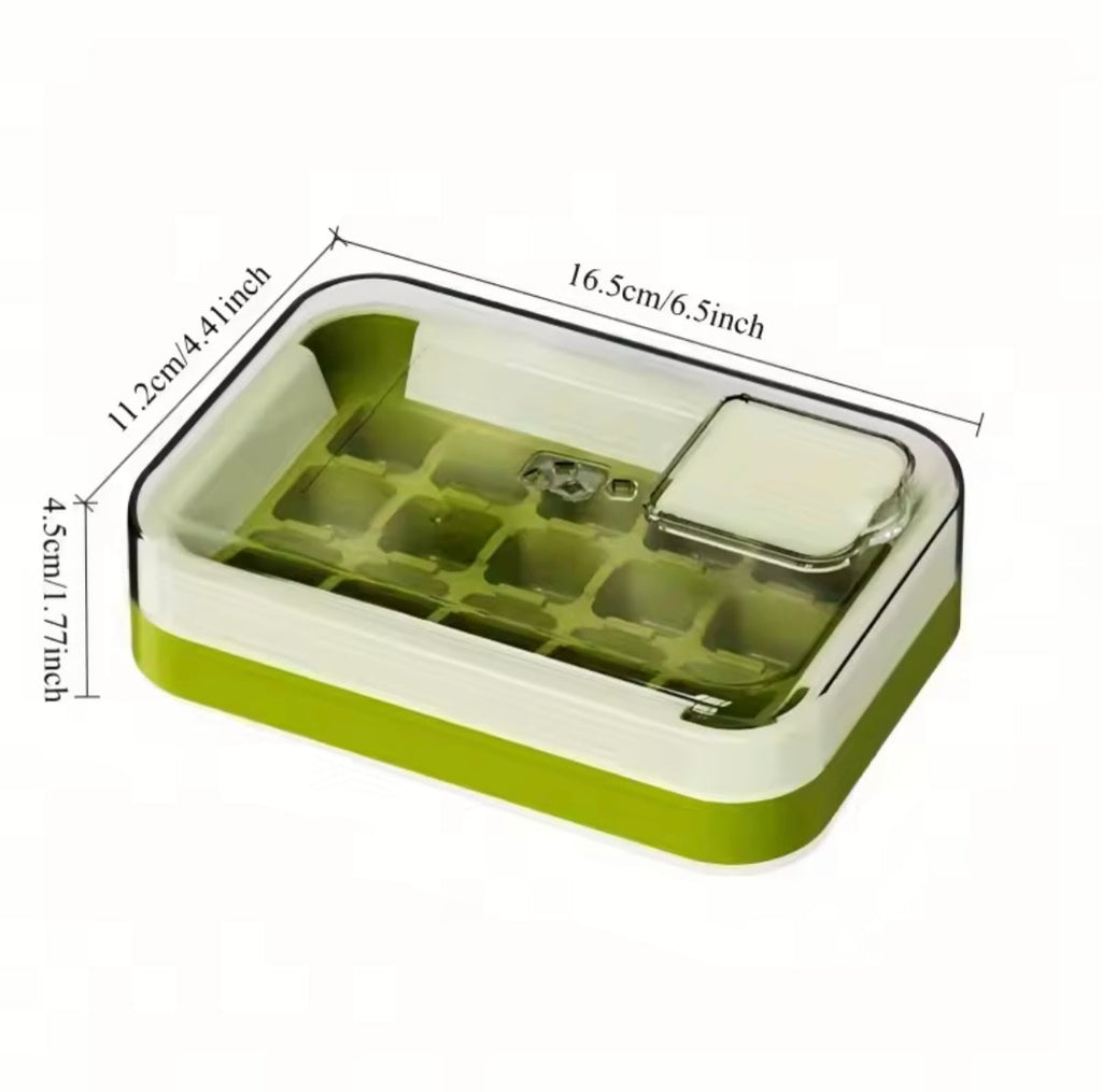 15 Grid Ice Cube Container, Fresh Cube Ice Tray Box, Chill Ice Box Maker, Pure Freeze Ice Box