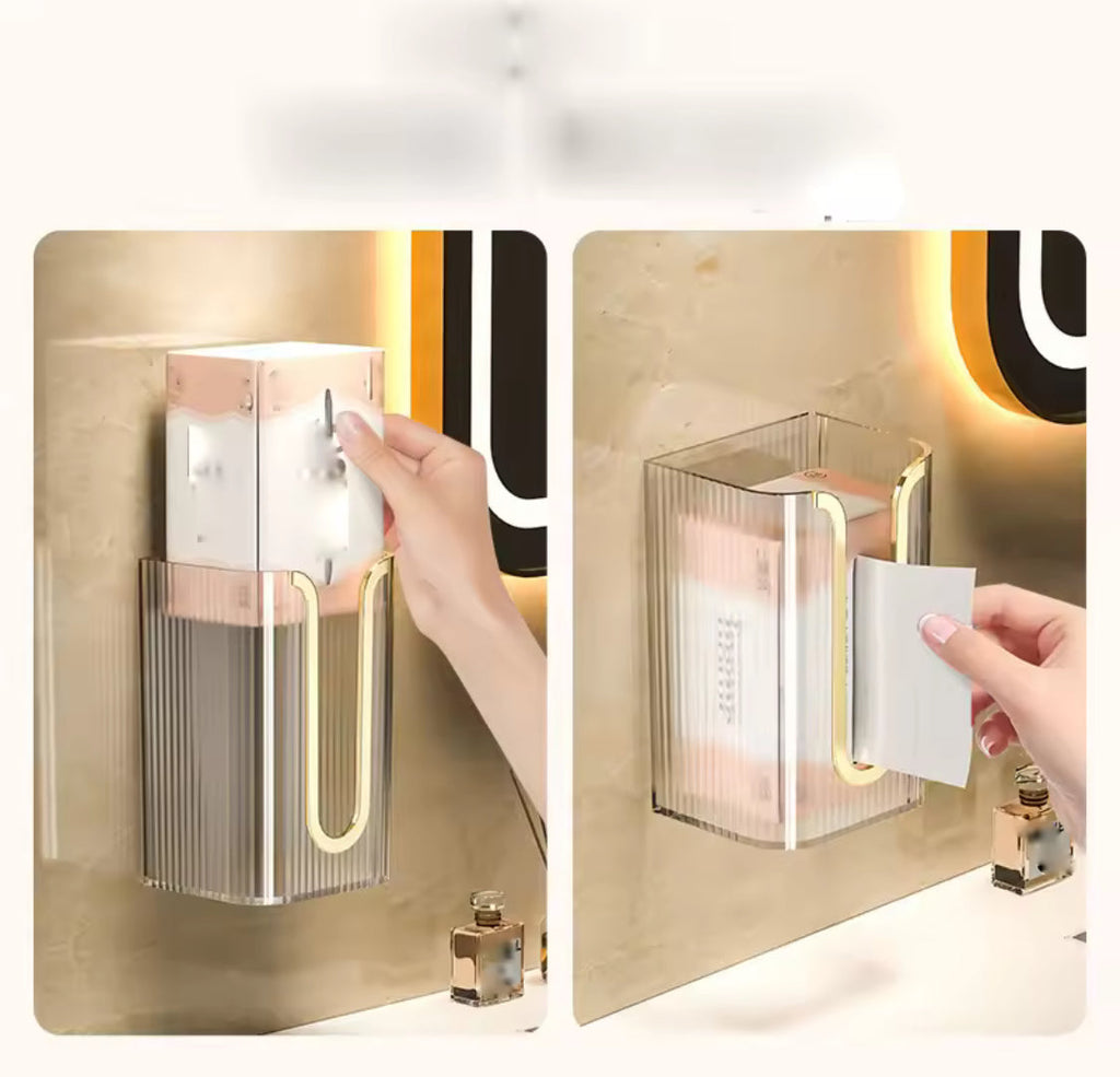 U Shape Transparent Tissue Box, Wall Mounted Acrylic Transparent Tissue Box, Table Napkin Holder, Bathroom   Tissue Paper Dispenser